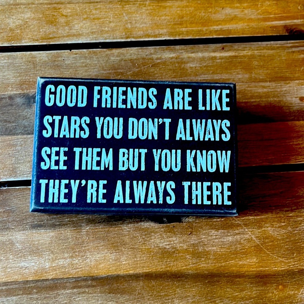 Decorative sign “good friends are like stars” ✨EUC